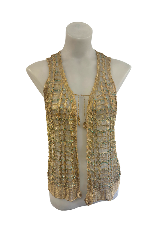 Handmade retro beaded vest