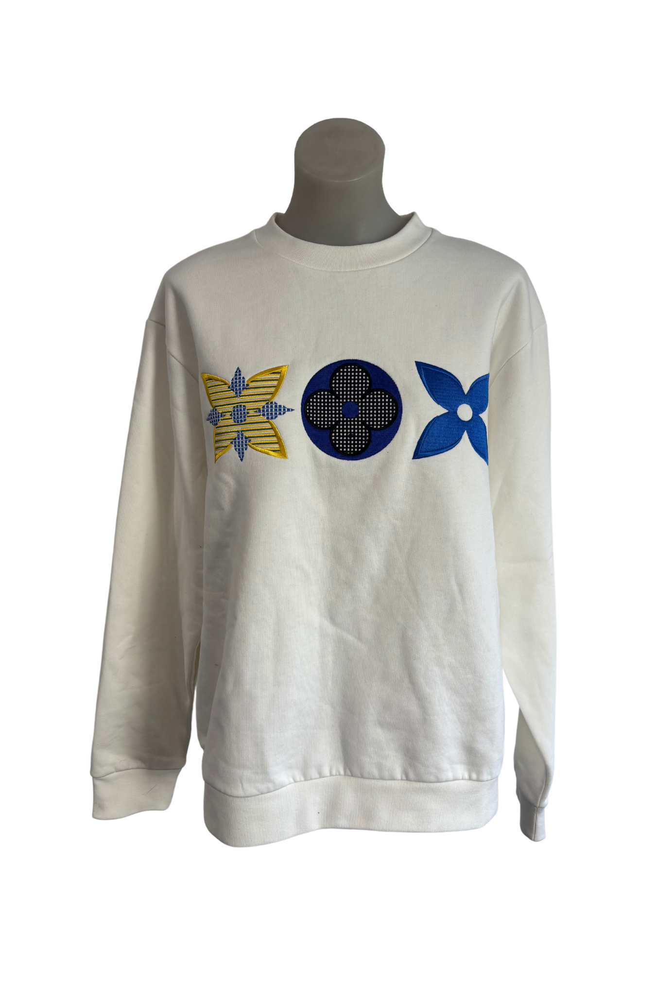 Louis Vuitton flower monogram embroidered jumper, L