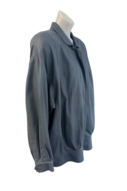 Marcol NZ made vintage lambskin grey leather jacket, 14