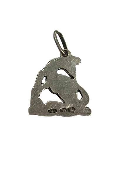 Silver kangaroo charm