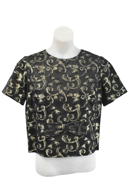 1960's Beau Catcher NZ made golden bow blouse, S