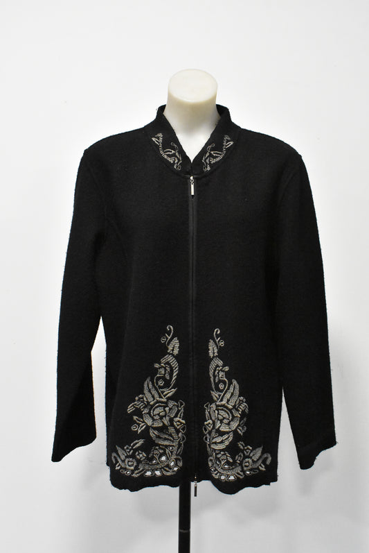 Free Woman black jacket with embroidery, 1X