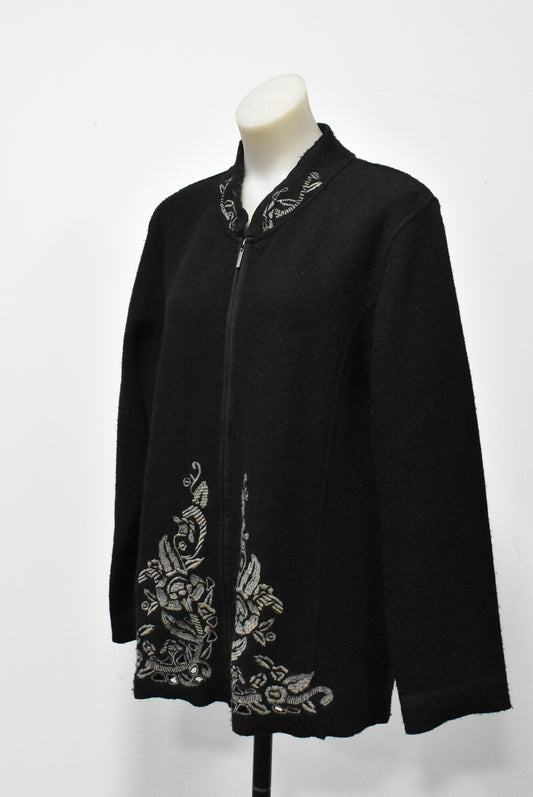 Free Woman black jacket with embroidery, 1X