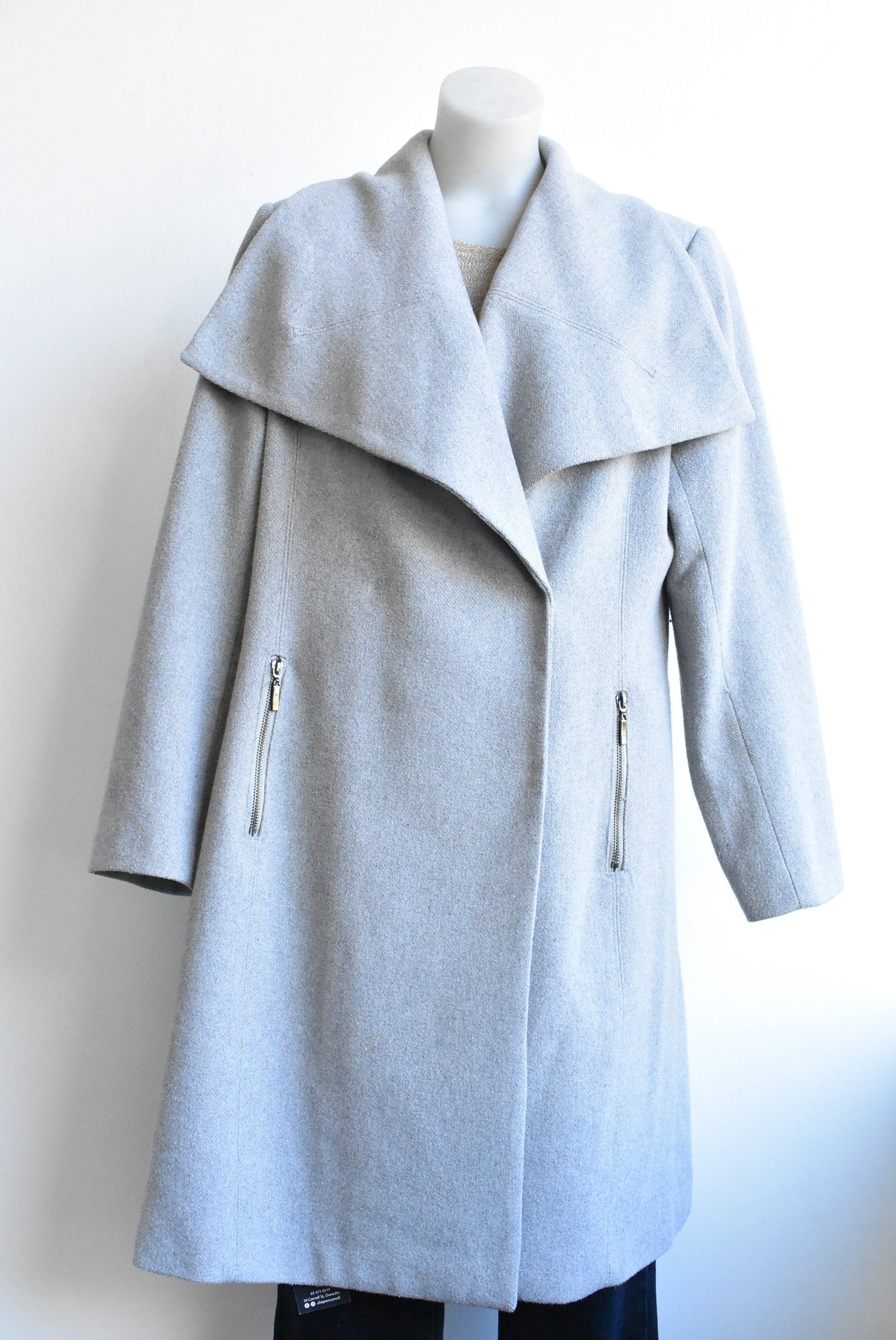 Whistle warm grey coat with belt 16 Shop on Carroll Online