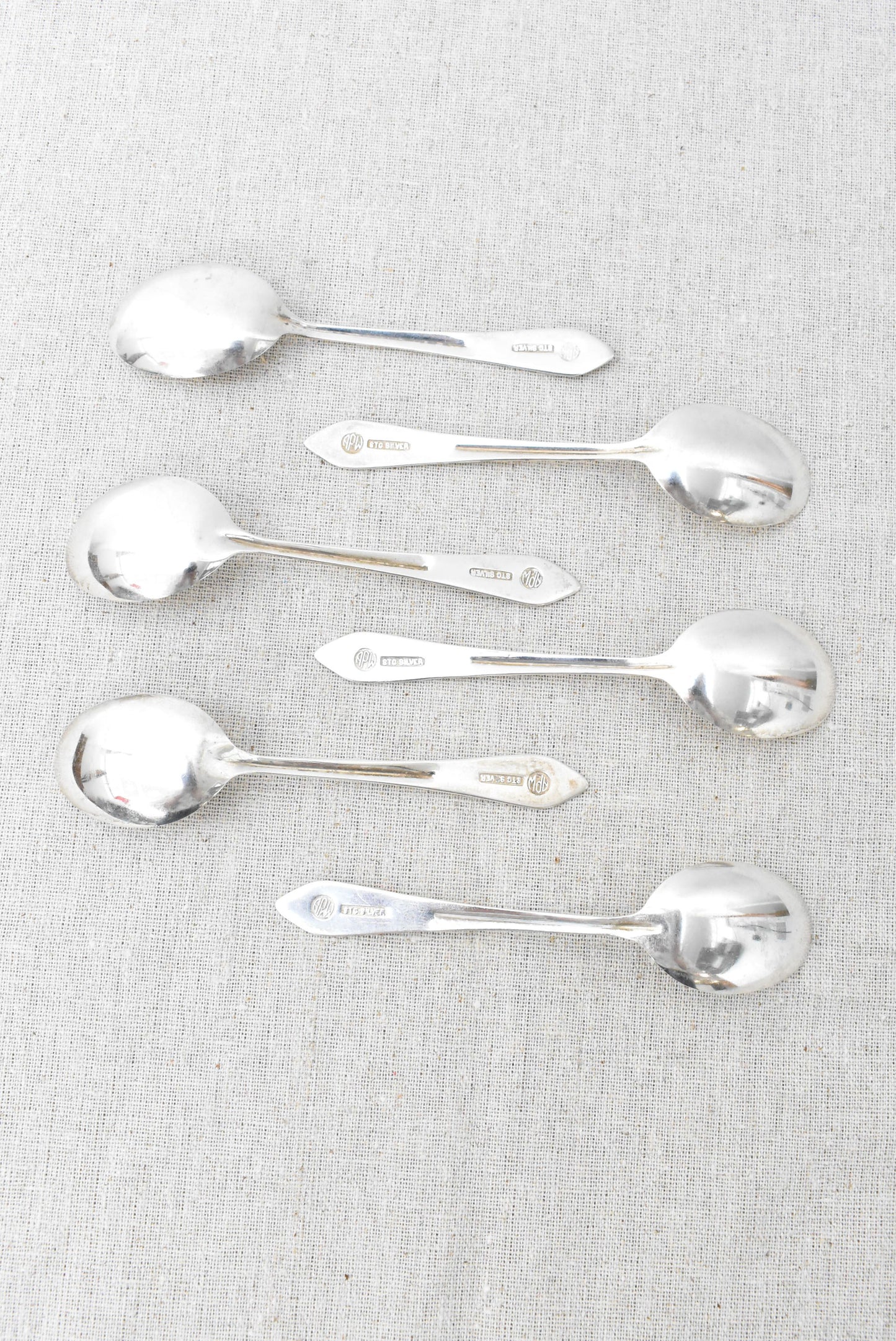 APW sterling silver teaspoon set, Retro