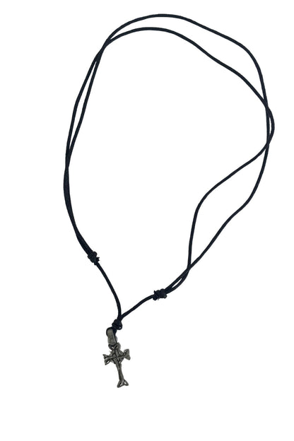 Pewter cross necklace