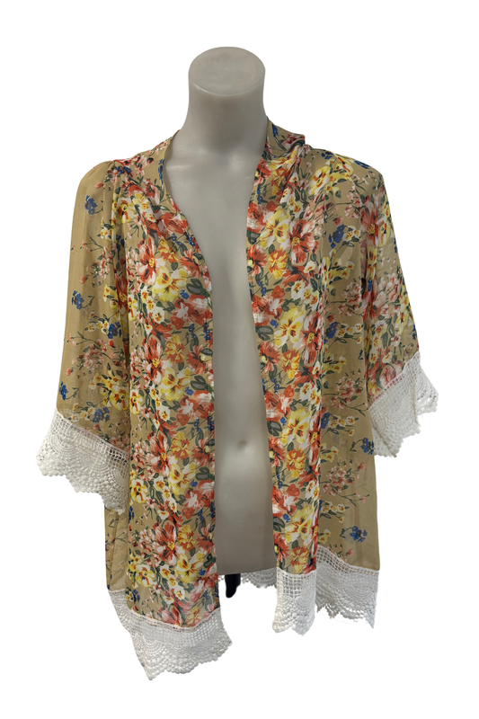 Antler NZ floral kimono, OSFM