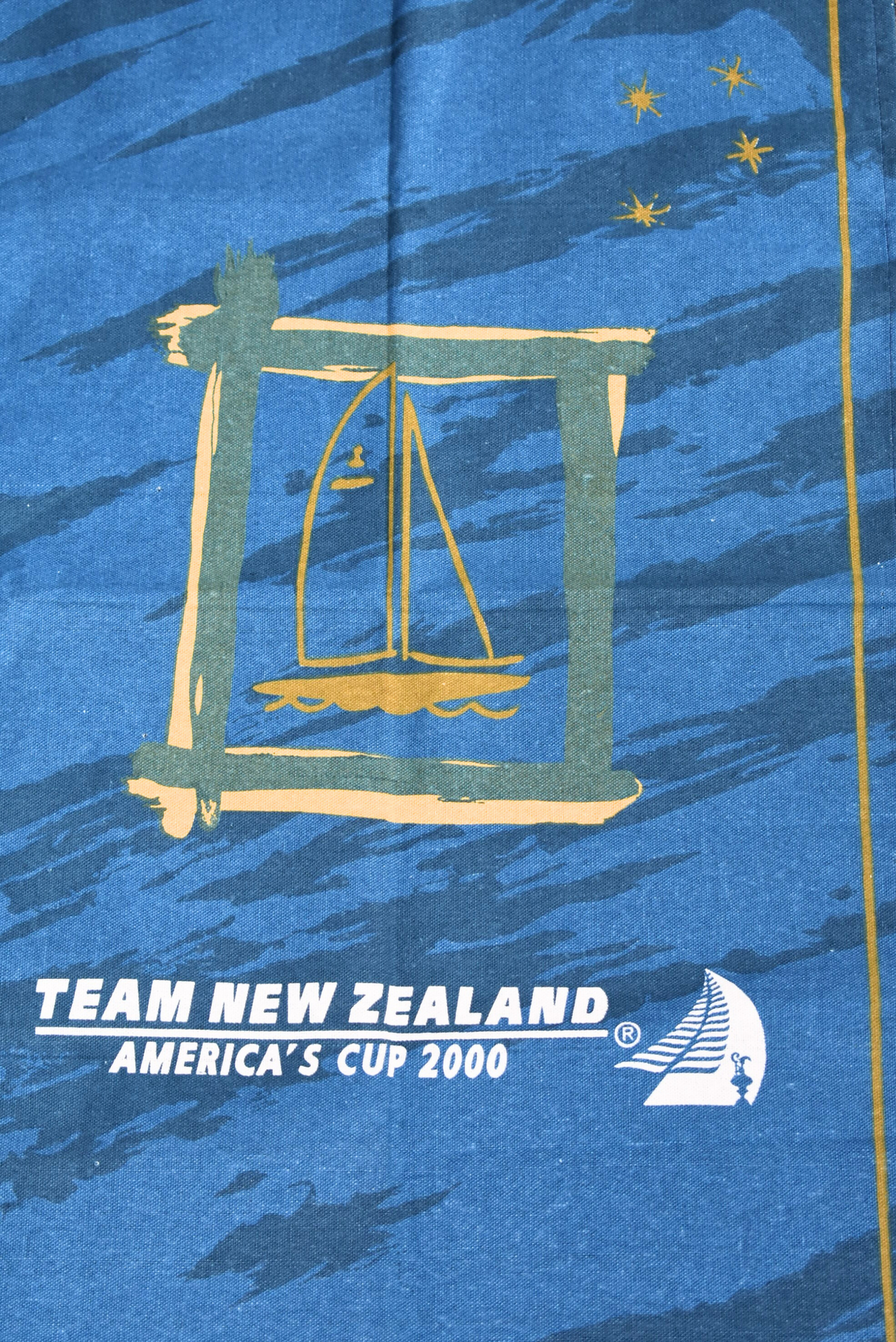 Americas Cup 2000 Team New Zealand official merch tea towel, new with tags