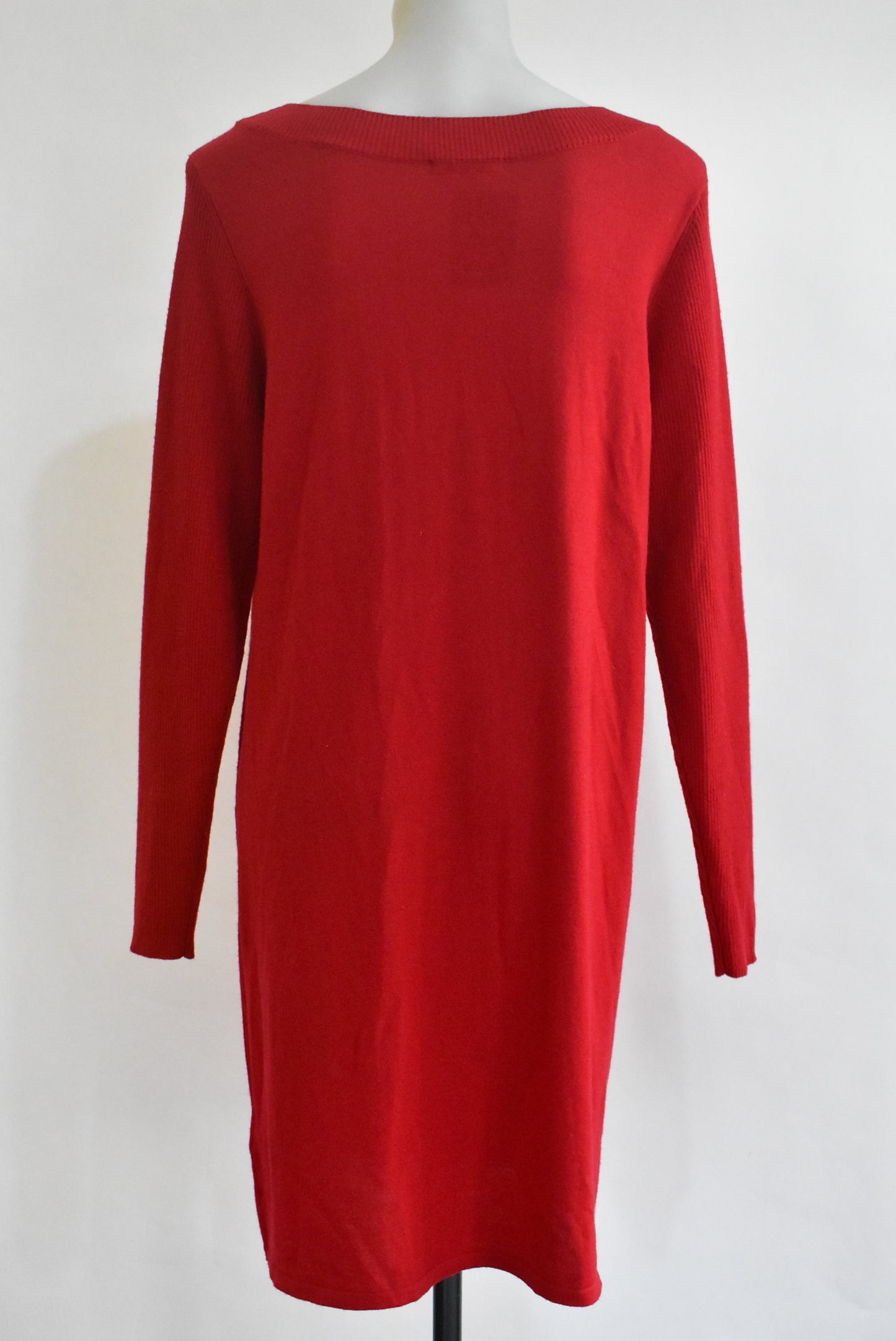 Workshop red merino sweater dress (size M)