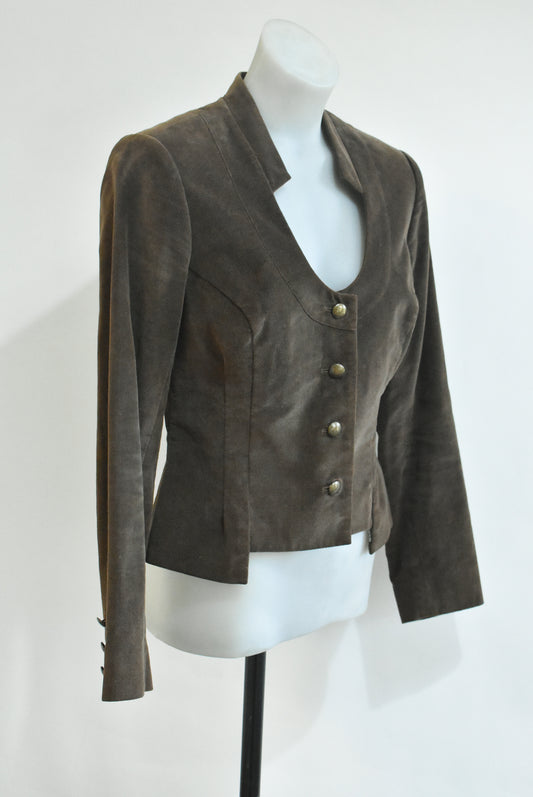 Lisa Ho brown velvety jacket (size 10)
