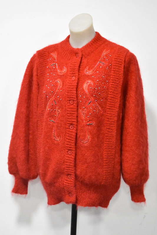 New Style retro beaded lined cardigan, S