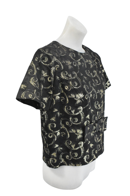 1960's Beau Catcher NZ made golden bow blouse, S