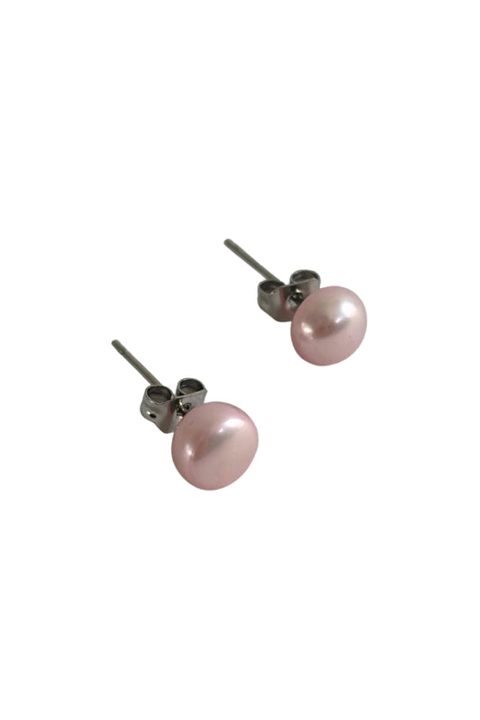 Pink pearl 925 silver studs