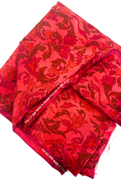 Thai silk bold leafy florals 4.5m