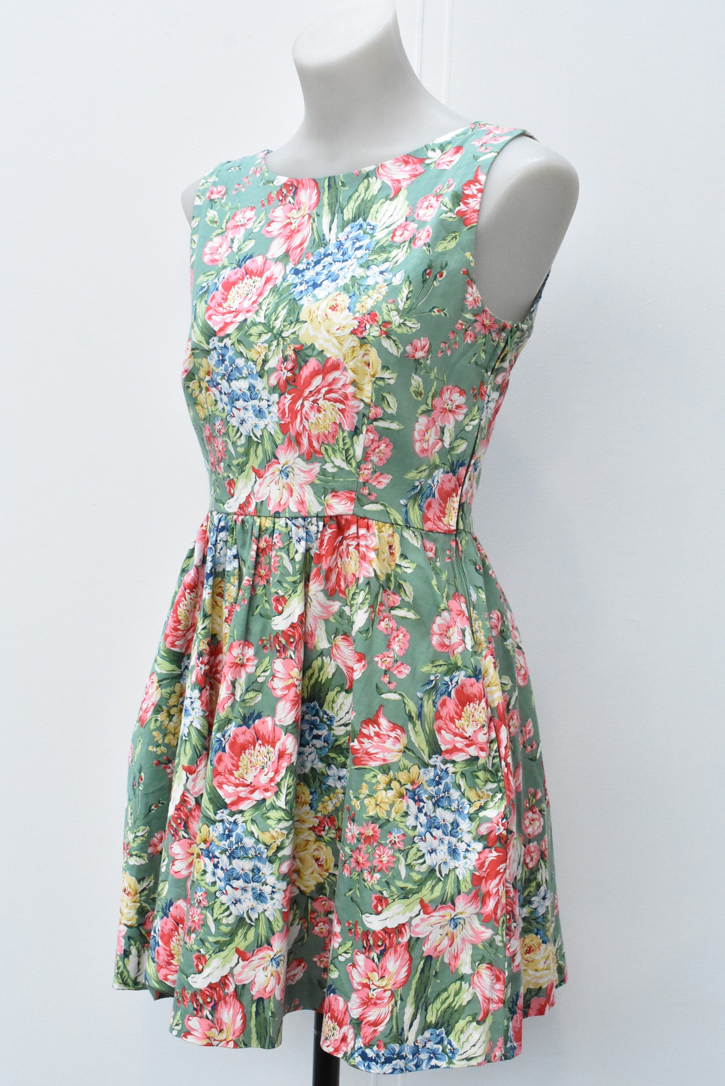 Miss Cherry floral dress with pockets, 10