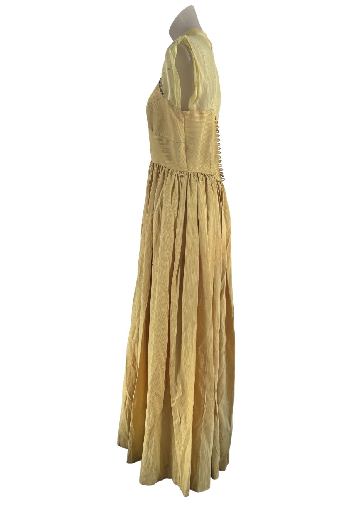 1950's Silk sequin gown, M/L