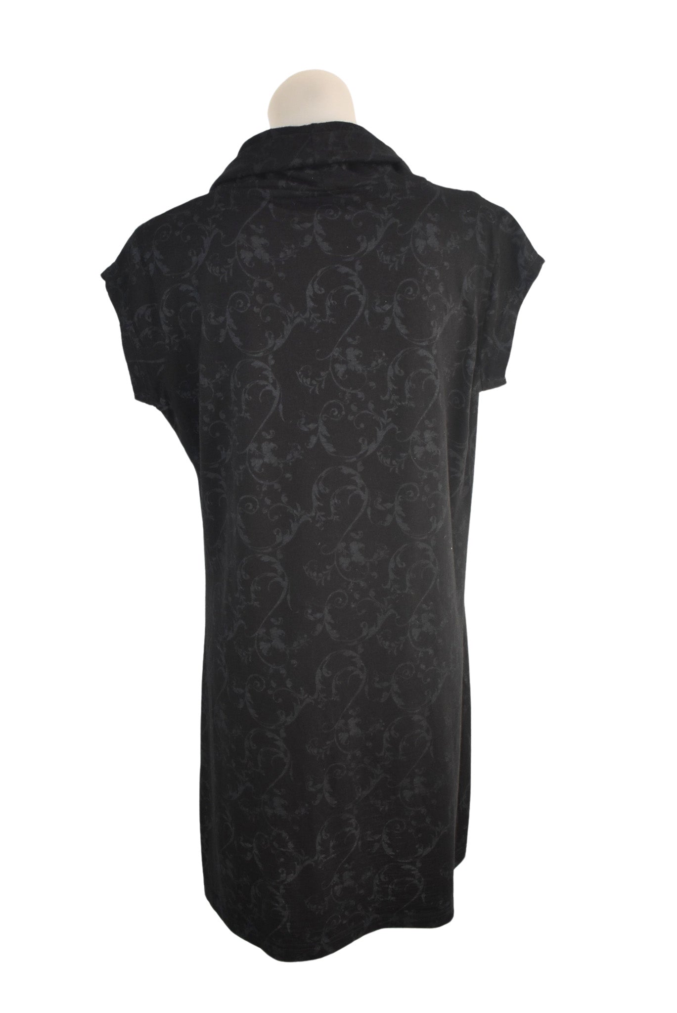 My Merino 100% NZ made full slit black wrap dress, 14