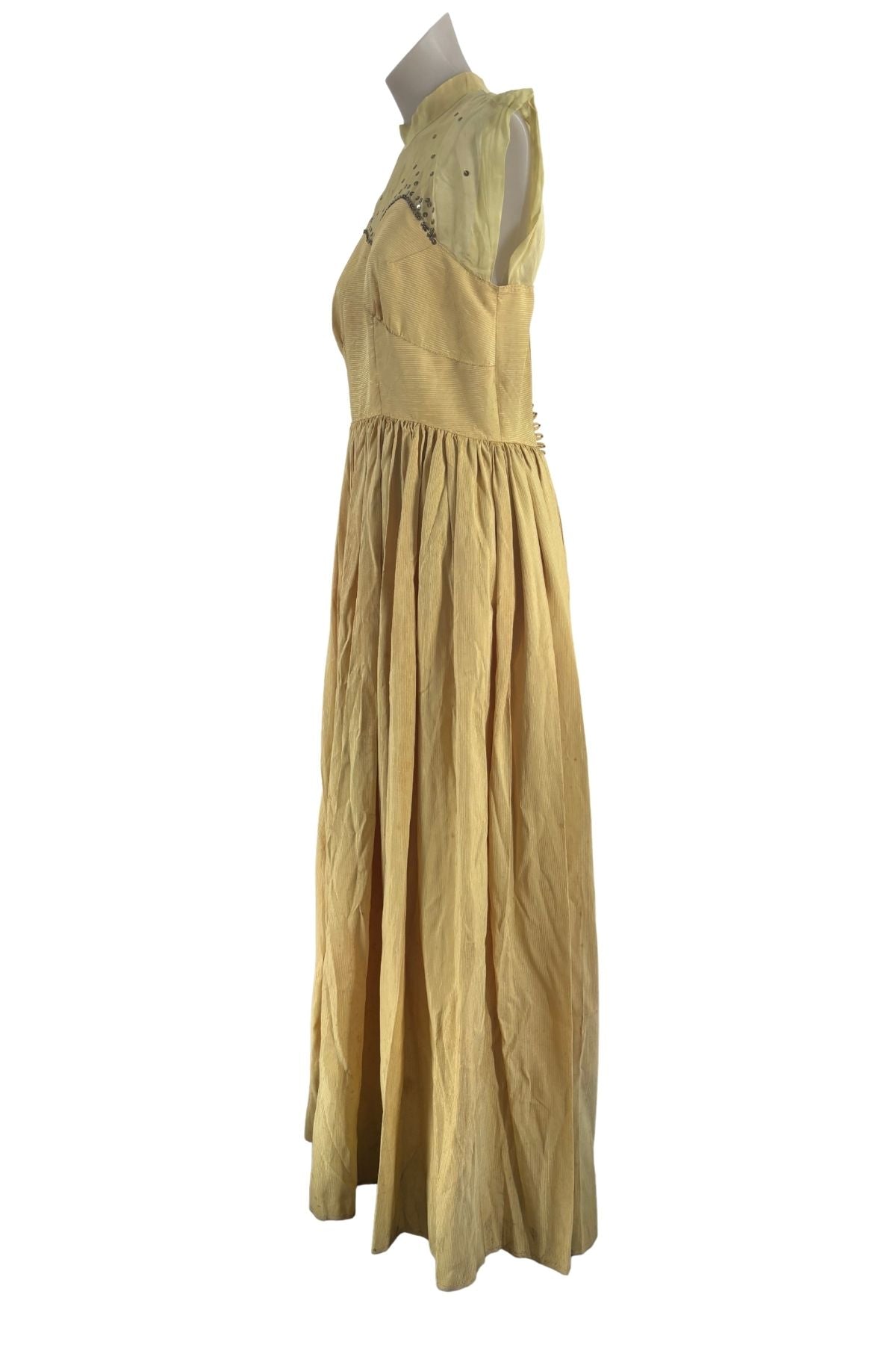 1950's Silk sequin gown, M/L
