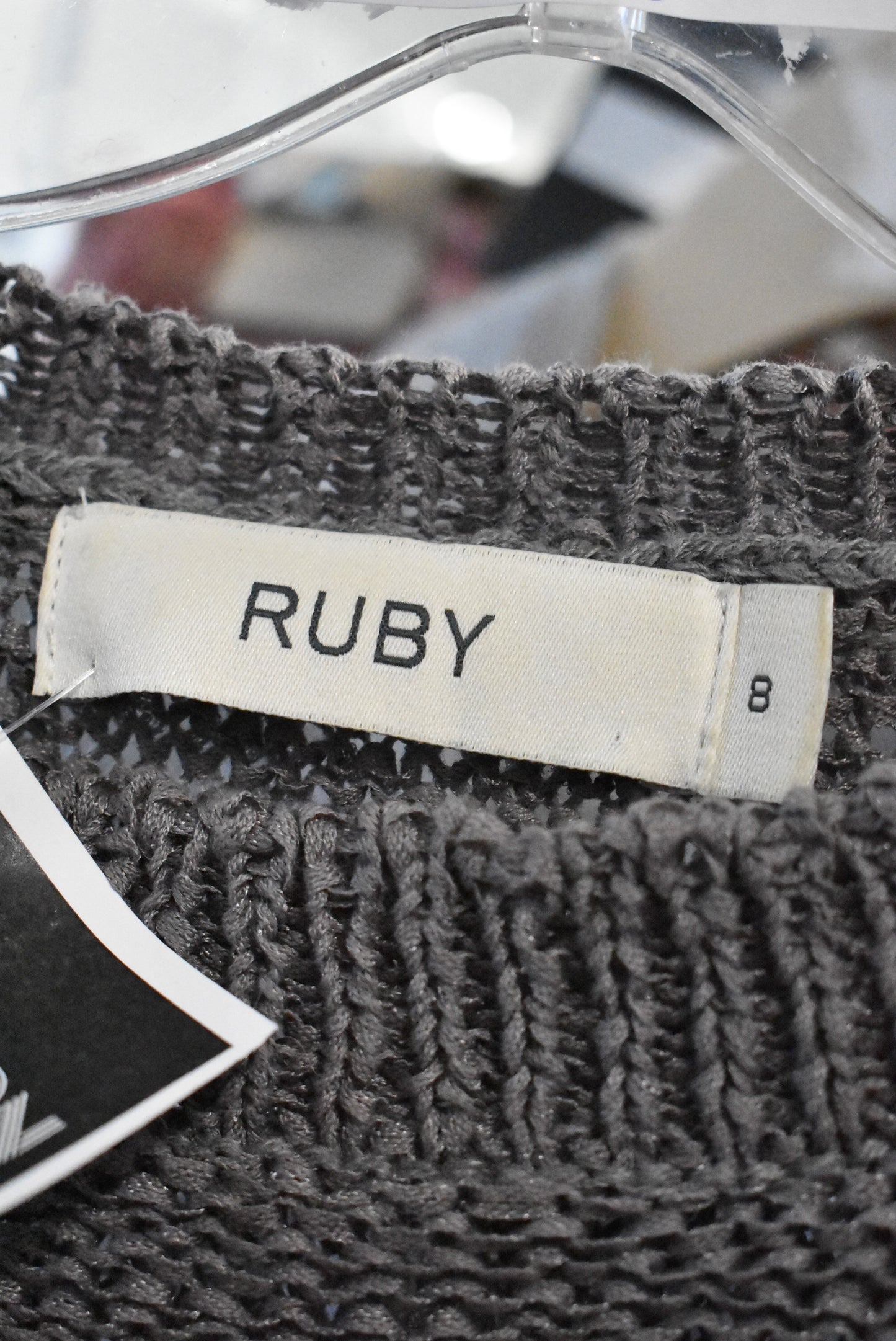 Ruby grey cotton blend sweater, 8