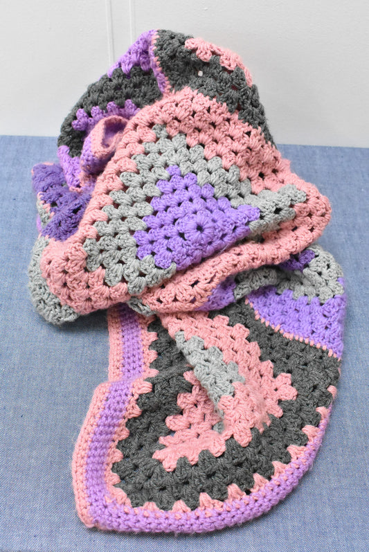 Hand crocheted blanket/throw