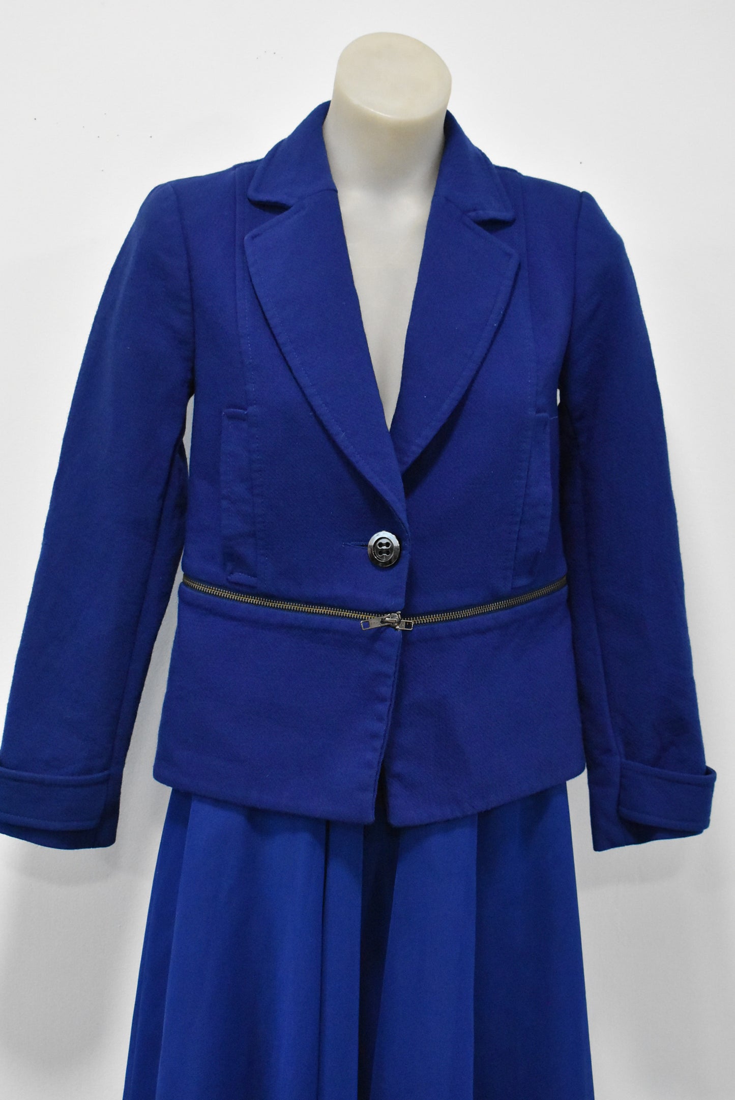 Veronika Maine blue wool coat jacket, 6