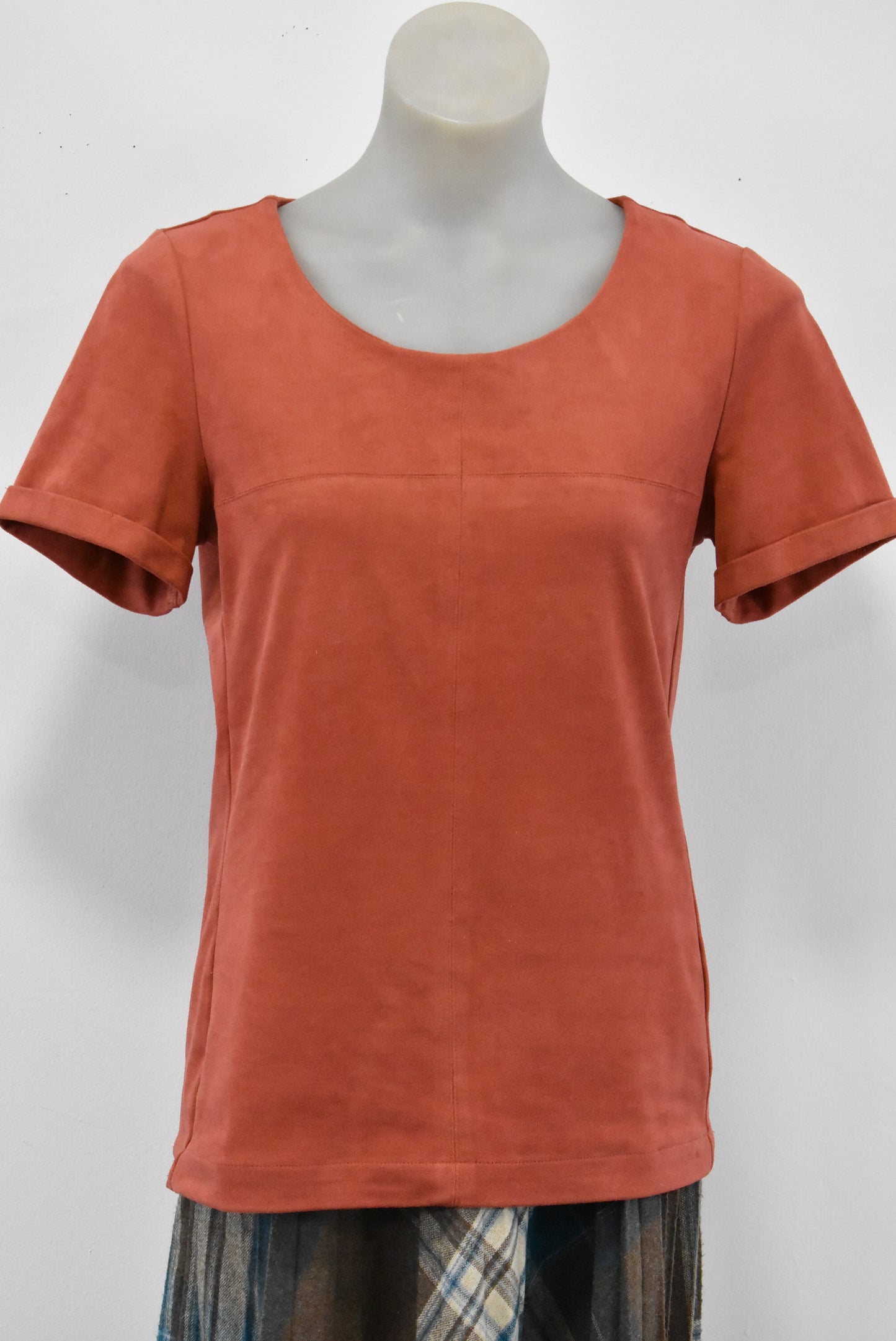 Whistle suedette short sleeved top, S