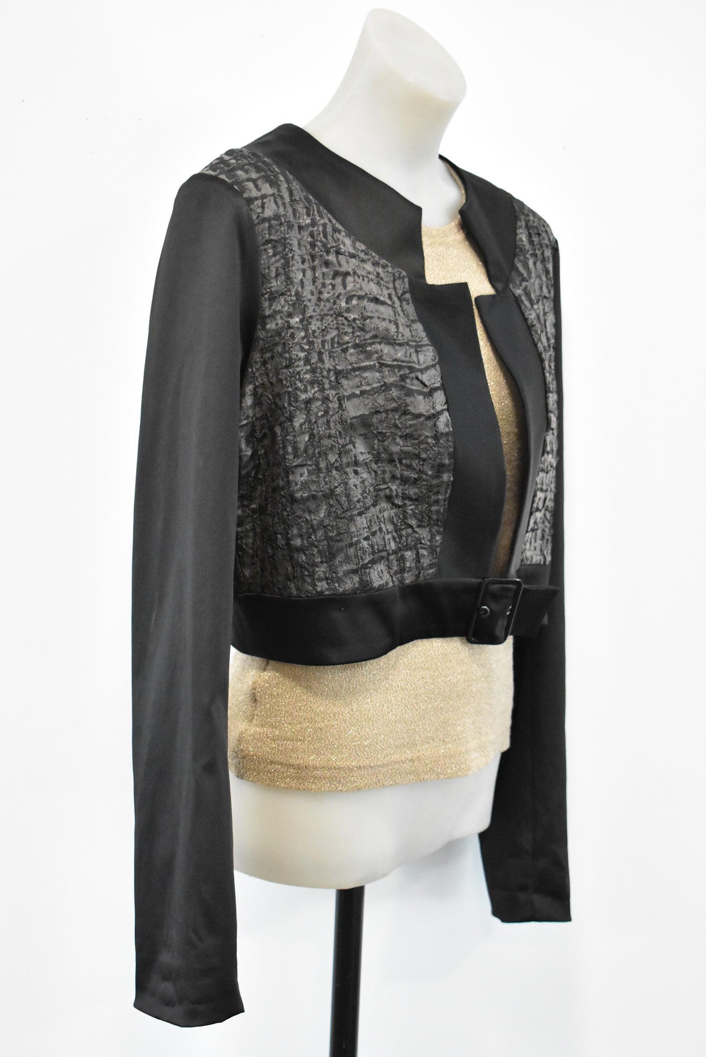 NEW Dizingof black bolero, 14 (NWT)