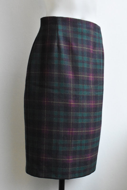 Marks and Spencer wool plaid skirt, S/M