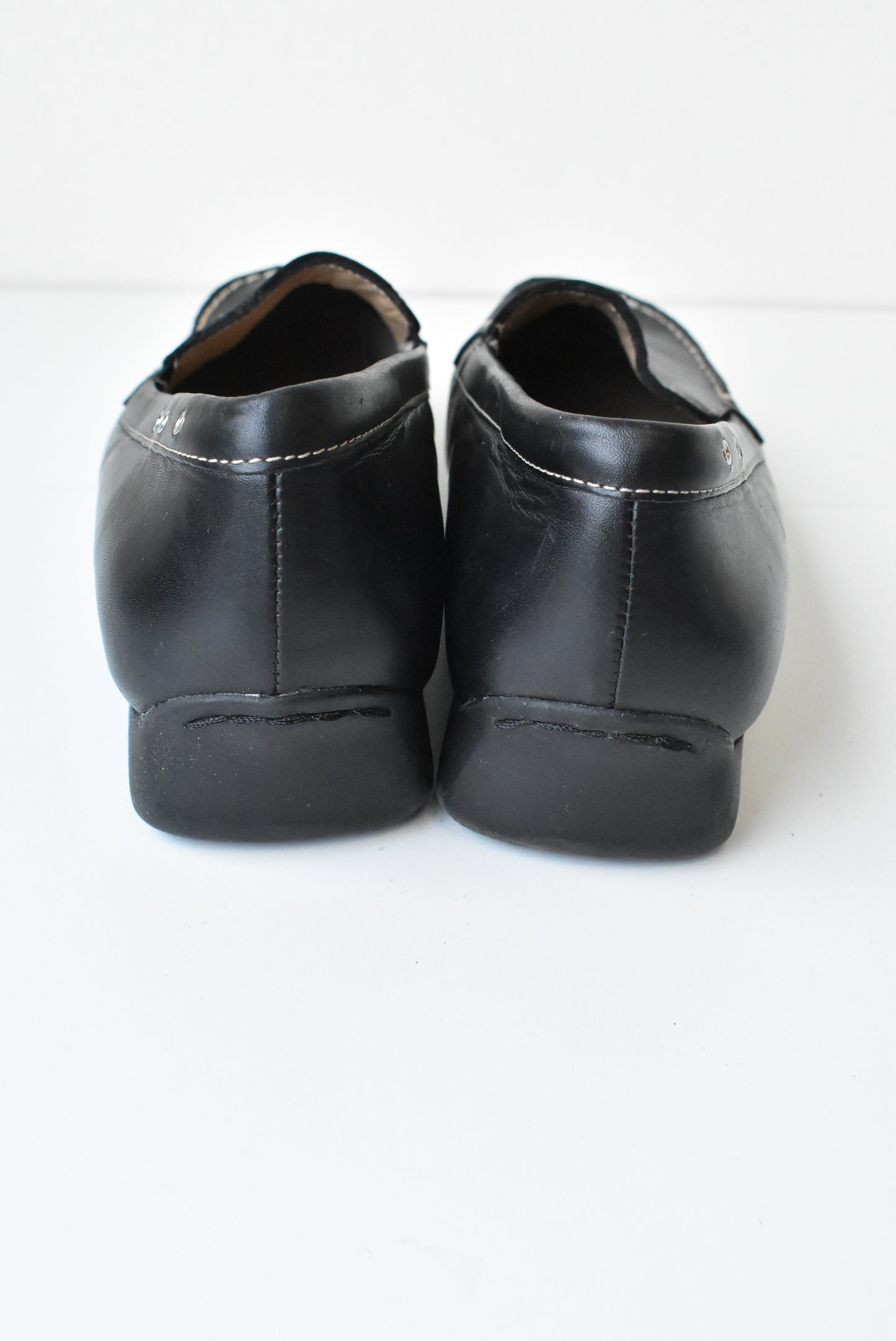 Ziera black leather women's shoes, size 39