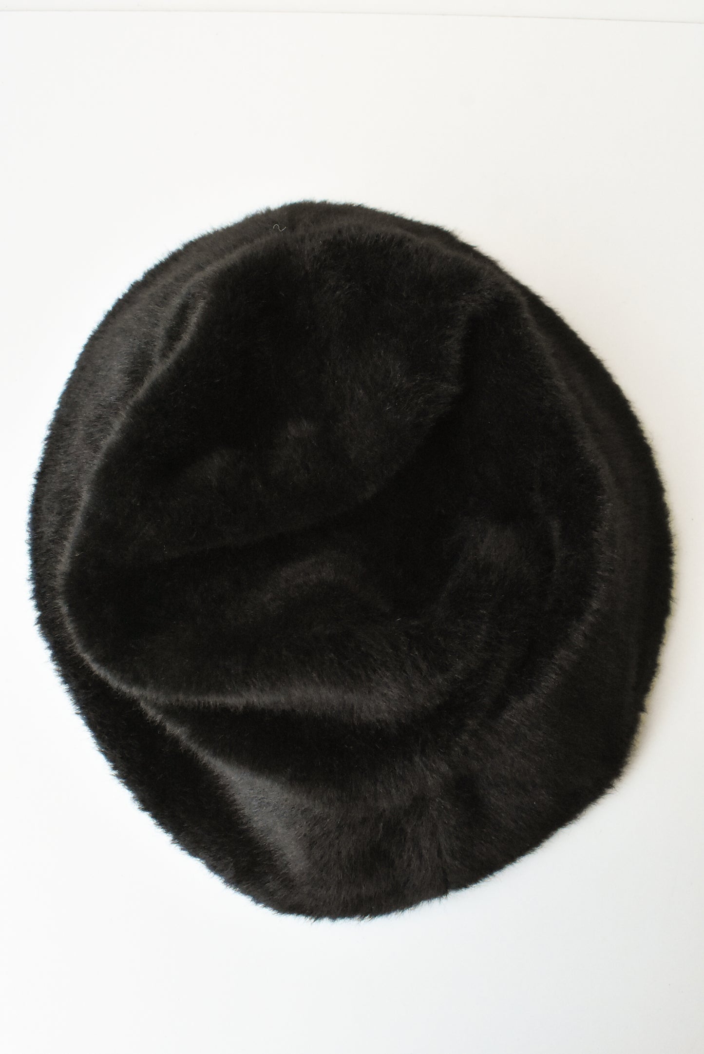 Glassons black faux fur bucket hat