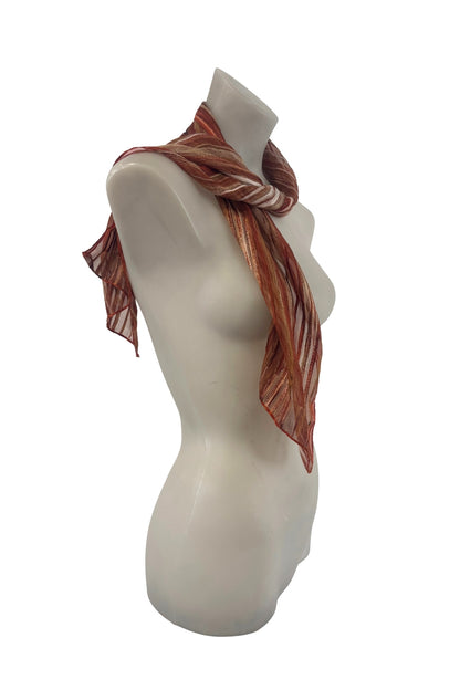 Shades of copper striped scarf