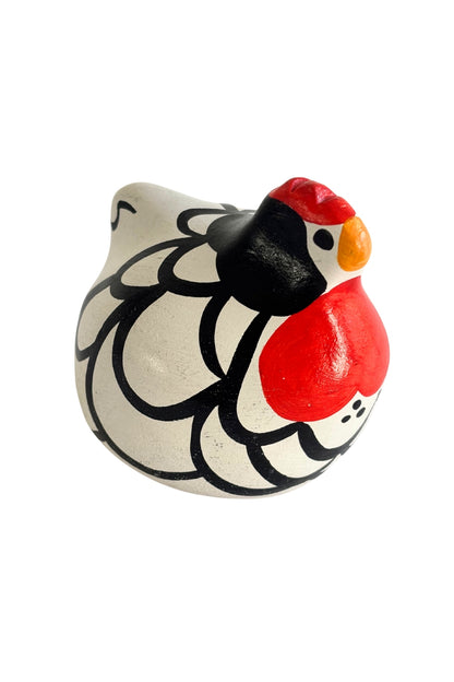 Happy Hen "Pencilled Hamburg" Dunedin made mini hen