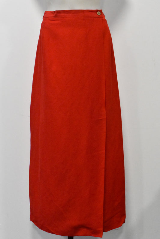 The Works, retro red wrap skirt, 14