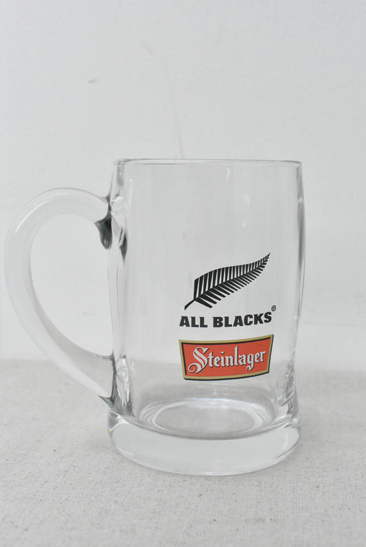 All Blacks, Steinlager handled glass