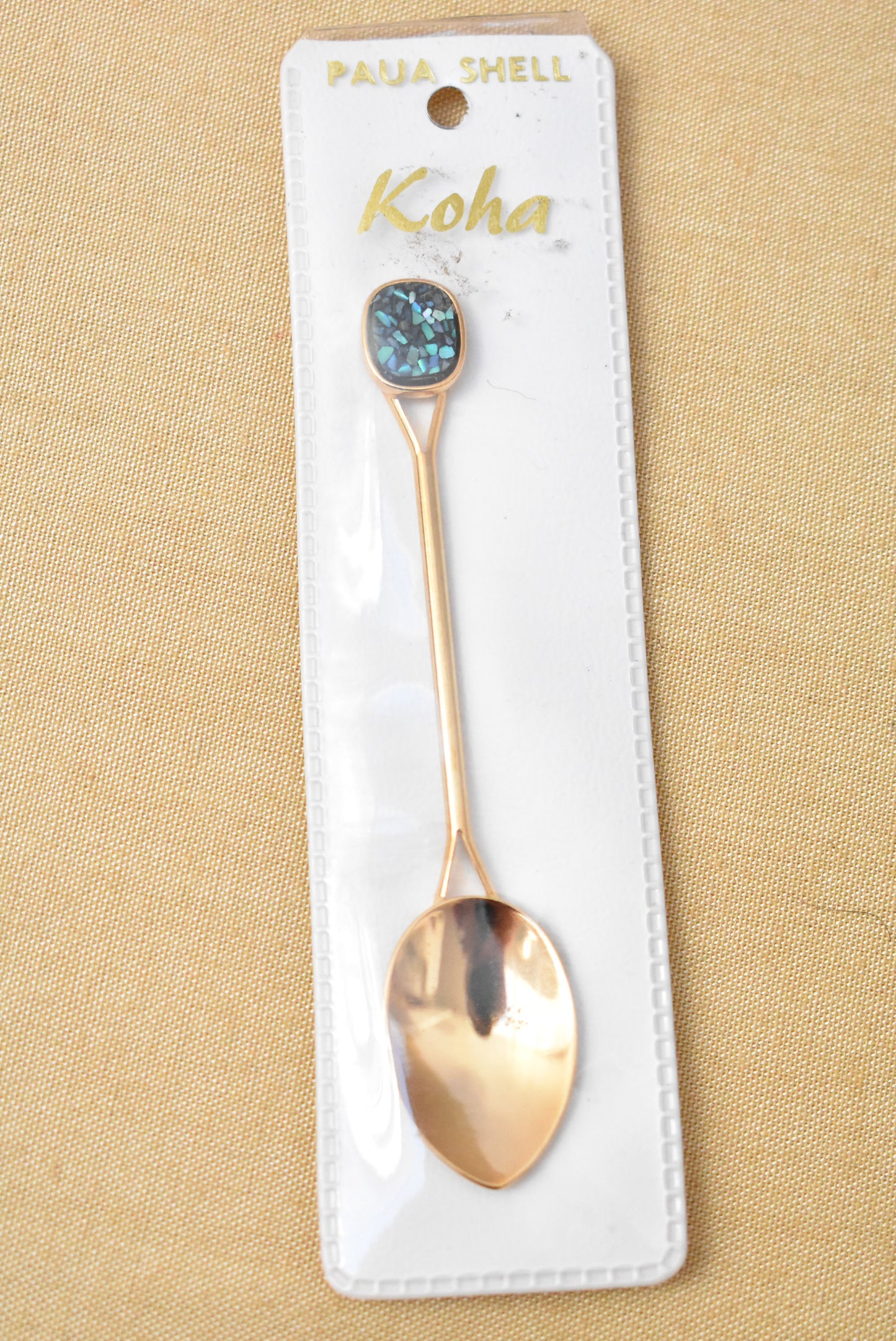 Pāua shell tea spoon