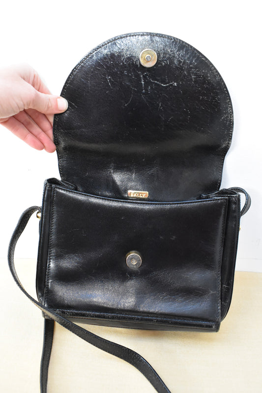 Vintage Bally black leather bag