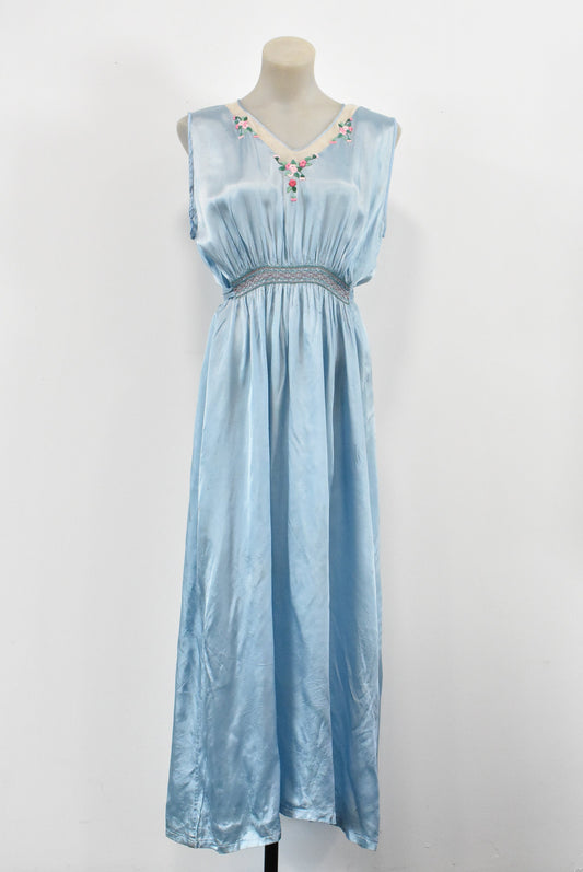 Vintage skyblue night gown, M