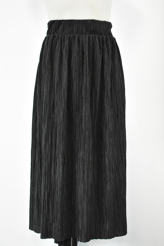 Alexia black pleated midi skirt, 26 (plus)