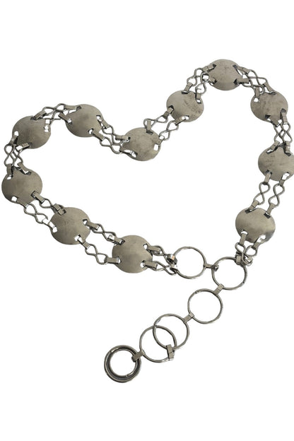 Y2K Metal circles belt