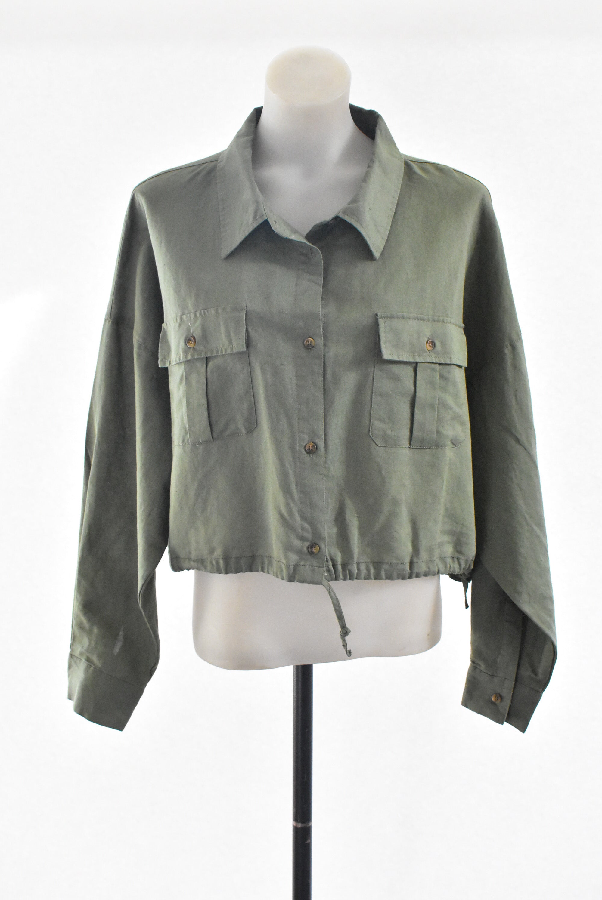 Khaki hot sale huffer jacket