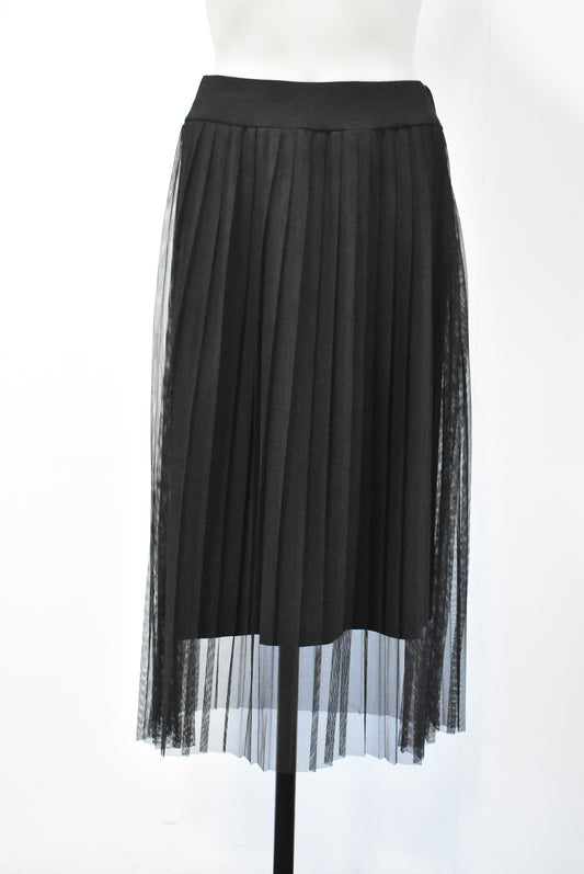 Anne Mardell black pleated skirt, 10