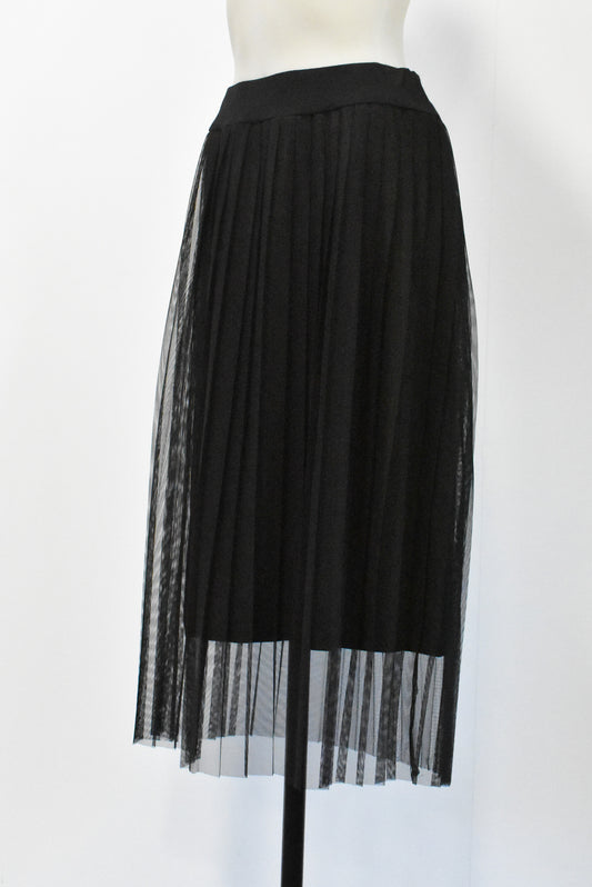 Anne Mardell black pleated skirt, 10