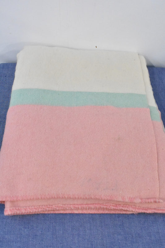 Classic vintage wool blanket, 161cmx198cm