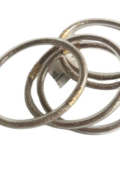 Gold glitter bangles