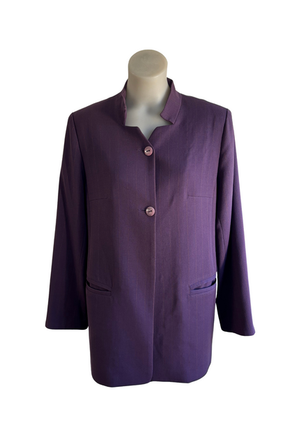 A Modo Mio NZ made purple pin stripe blazer, S
