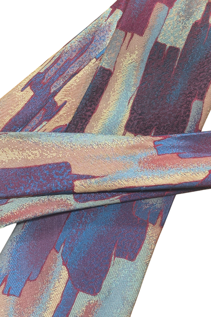 Comme Soie NZ made vintage colourful tie