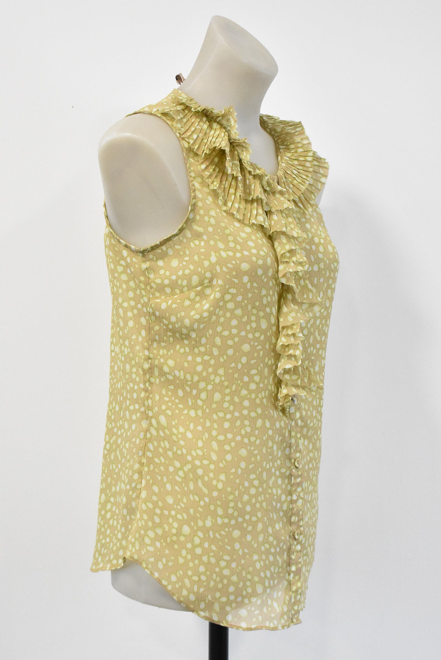 Anne Klein ruffle blouse, S