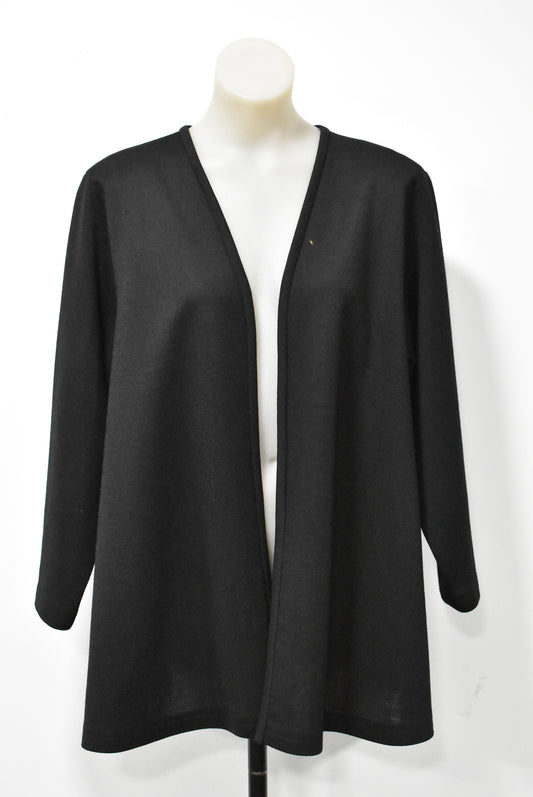 Vintage long black Cardigan M