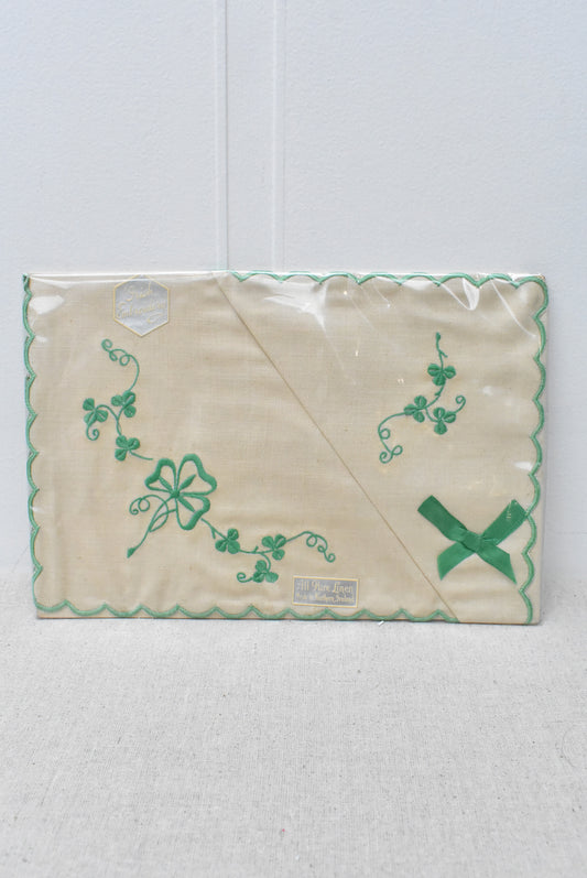 Irish linen embroidered napkins