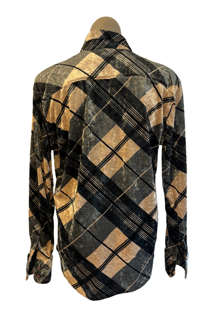 Guide London plush velvet blouse, M